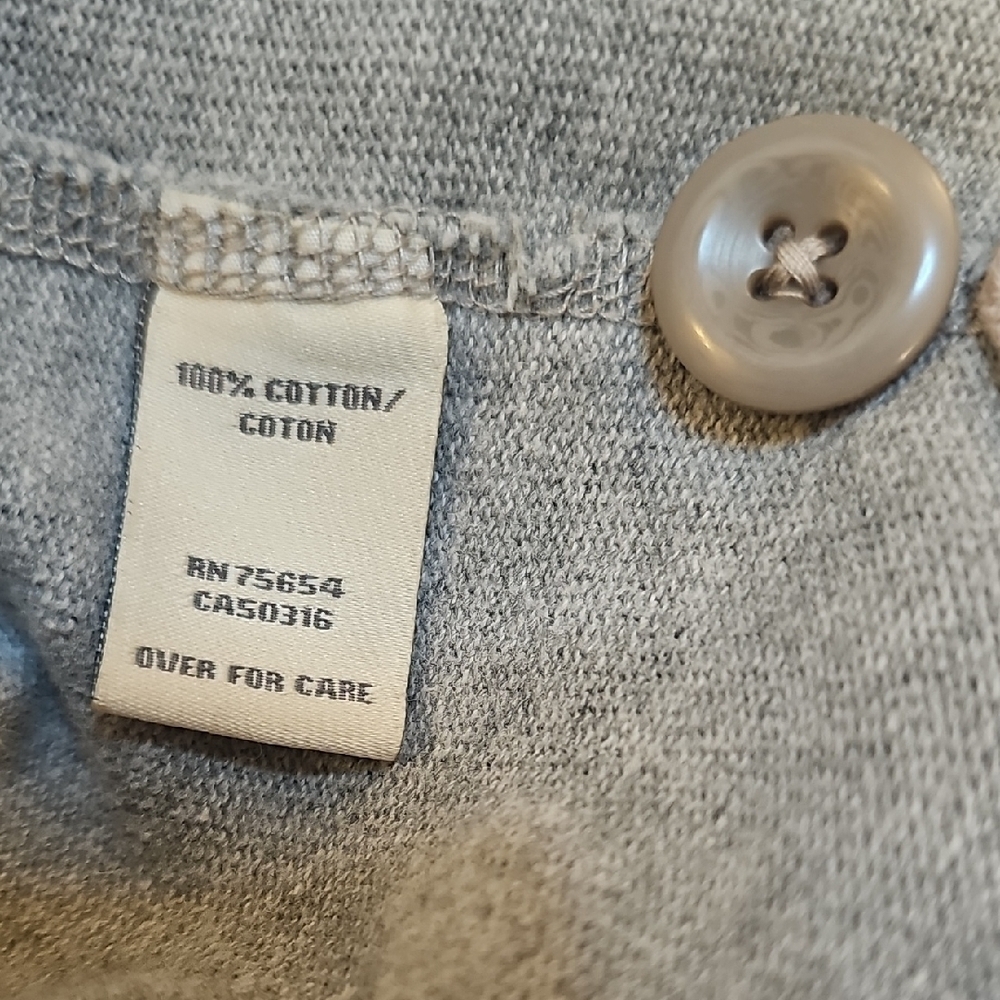 Vintage Abercrombie & Fitch Gray Button Pullover Sweater Size Small - Picture 14 of 15
